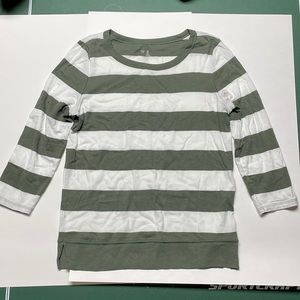 GAP Super Soft Green Striped Shirt (size medium)